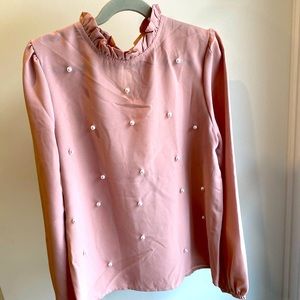 Pretty girls blouse with pearls - never worn !